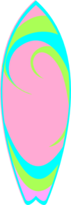 Pink Surfboard Clip Art