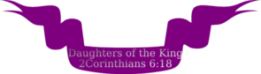 Daughters Of The King Ribbon Banner Clip Art