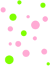 Pink And Green Polka Dots Clip Art