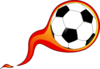 Soccerballflames Clip Art