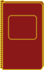 Maroon/gold Notebook Clip Art