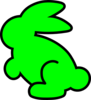 Green Bunny Clip Art