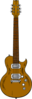 Brown Bass Guitar Clip Art