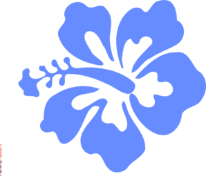 Light Blue Hibiscus Clip Art