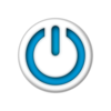 Blue Power Sign Button Clip Art