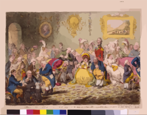 L Assemblée Nationale: - Or - Grand Co-operation Meeting At St. Ann S Hill. Respectfully Dedicated To The Admirers Of  A Broad-bottom D Administration   / Js. Gillray, Invt. & Fect. Clip Art