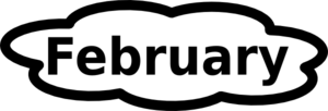 February Calendar Sign Clip Art