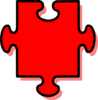 Red Puzzle Piece Clip Art