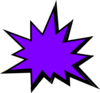 Purple Comic Pow Clip Art