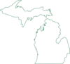 Michigan Map Outline Clip Art