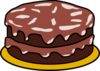 Chocolate Cake With No Candles Clip Art