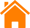 Simple Orange House Clip Art