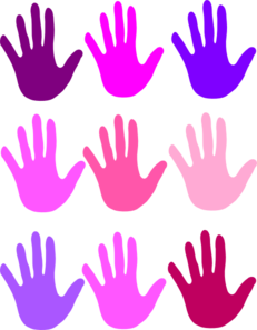 Hands - Various Colors Clip Art