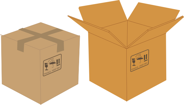 shipping box clipart