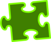 Green On Green Puzzle Piece Clip Art