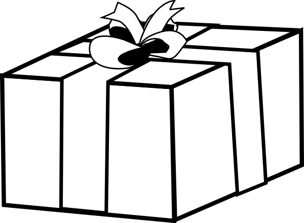 gift clipart black and white free - photo #23