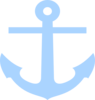 Baby Blue Anchor Clip Art