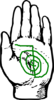 Healing Hand With Reiki Symbol Clip Art