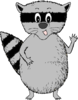 Cute Gray Raccoon Clip Art