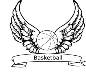 Basketball Coloring Pages on Basketball Angel Wings Clip Art   Vector Clip Art Online  Royalty Free