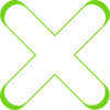 Green X Clip Art