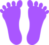 Purple Footprints Clip Art