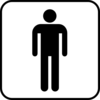 Male Sign Bathroom Bw Boarder Clip Art