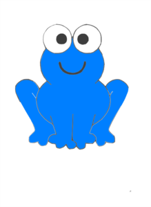 Frog Blue Clip Art