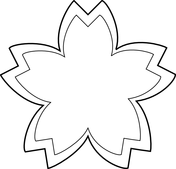 clip art flower free black and white - photo #44