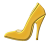 Gold High Heal  Clip Art