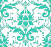 Turquoise Damask Clip Art