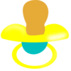 Yellow And Blue Pacifier Clip Art