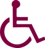 Dark Purple Handicapped Sign Clip Art