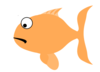 Orange Sad Fish Clip Art