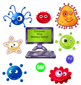Computer Virus Memory Game Clip Art