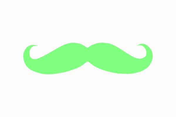green mustache clip art - photo #44