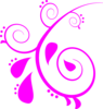 Magenta Paisley Clip Art