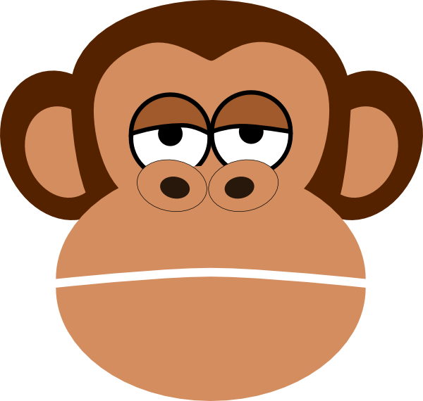 Monkey Cartoon Face clip art