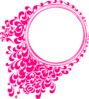 Magenta Filigree Circle Clip Art