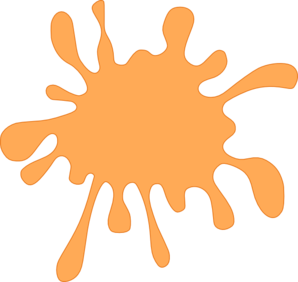Splashy Orange  Clip Art