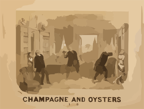 Champagne And Oysters clip art