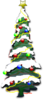 Decorated Christmas Tree With Snow Clip Art