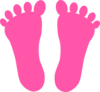 Pink Footprints Clip Art