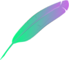 Tryae Feather Greenpurp Clip Art