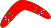 Red Boomerang Clip Art