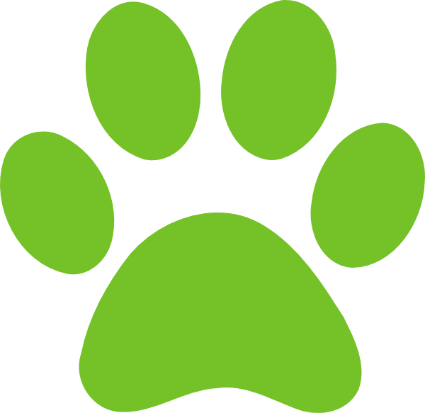 colorful paw prints clip art