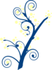 Blue Tree Yellow Buds Clip Art
