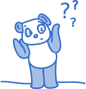 Confused Panda Clip Art