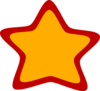 Red Yellow Star Clip Art