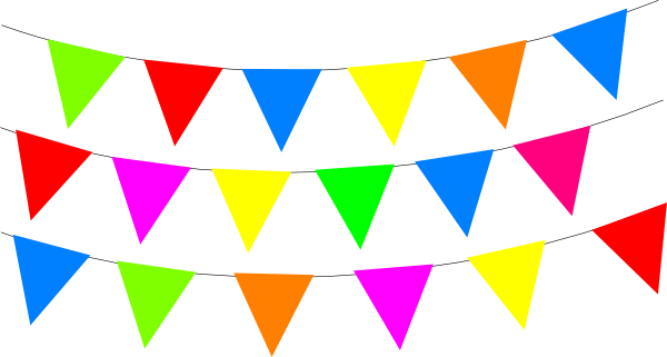 rainbow bunting clipart free - photo #21